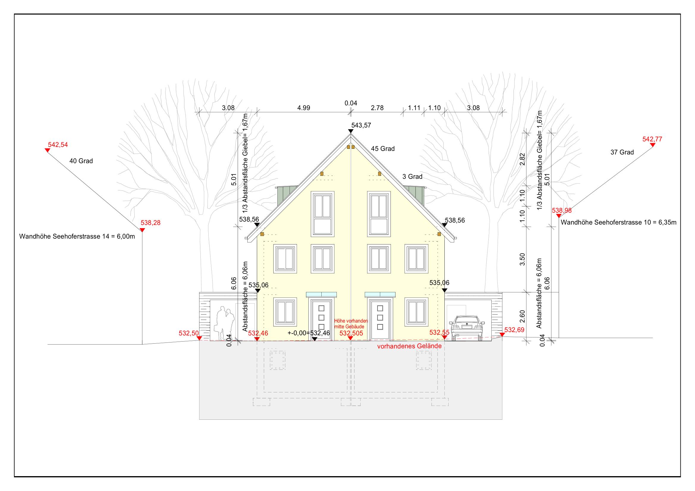 Bild Doppelhaushälften in der Seehoferstrasse in München, Referenz Projekt für Kurt Holley, Dipl. Ing. Architekt, Landschaftsarchitekt und Stadtplaner, BA